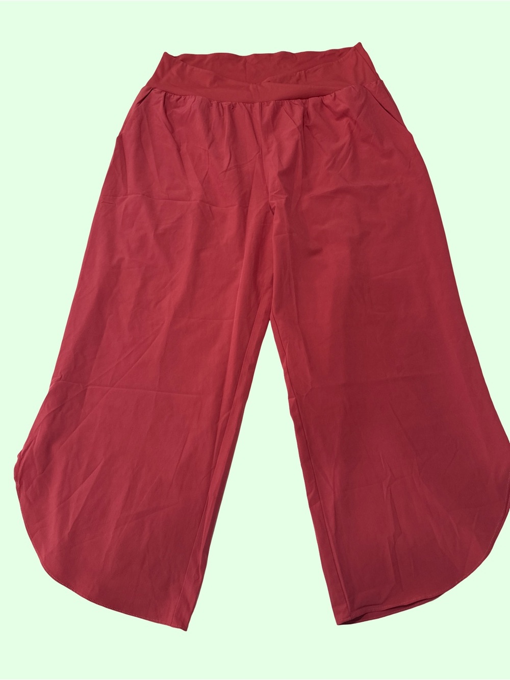 HALARA Wide-Leg Pull-On Pants - Dark Pink